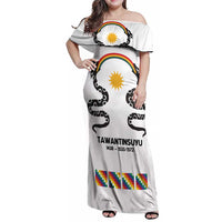 Inca Empire Tawantinsuyu Family Matching Off Shoulder Maxi Dress and Hawaiian Shirt Realm of the Four Parts