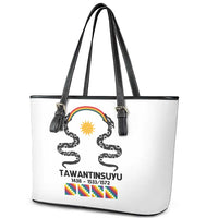 Inca Empire Tawantinsuyu Leather Tote Bag Realm of the Four Parts