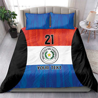 Paraguay Football Custom Bedding Set Come On Albirroja with Flag Style