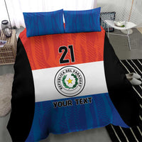 Paraguay Football Custom Bedding Set Come On Albirroja with Flag Style