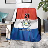 Paraguay Football Custom Blanket Come On Albirroja with Flag Style