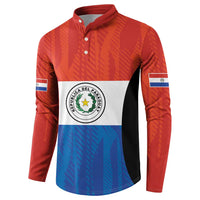 Paraguay Football Custom Button Sweatshirt Come On Albirroja with Flag Style