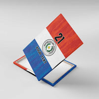 Paraguay Football Custom Canvas Wall Art Come On Albirroja with Flag Style