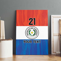 Paraguay Football Custom Canvas Wall Art Come On Albirroja with Flag Style