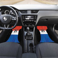 Paraguay Football Custom Car Mats Come On Albirroja with Flag Style