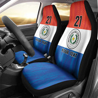 Paraguay Football Custom Car Seat Cover Come On Albirroja with Flag Style