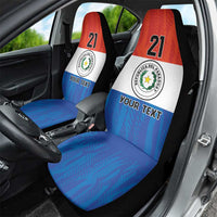 Paraguay Football Custom Car Seat Cover Come On Albirroja with Flag Style