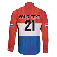 Paraguay Football Custom Family Matching Long Sleeve Bodycon Dress and Hawaiian Shirt Come On Albirroja with Flag Style