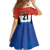 Paraguay Football Custom Family Matching Short Sleeve Bodycon Dress and Hawaiian Shirt Come On Albirroja with Flag Style