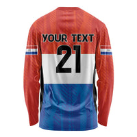 Paraguay Football Custom Long Sleeve Shirt Come On Albirroja with Flag Style