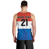 Paraguay Football Custom Men Tank Top Come On Albirroja with Flag Style