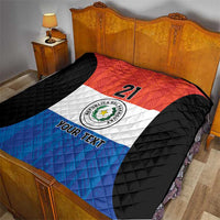 Paraguay Football Custom Quilt Come On Albirroja with Flag Style