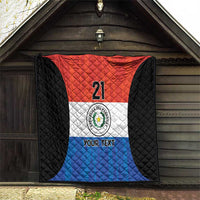 Paraguay Football Custom Quilt Come On Albirroja with Flag Style
