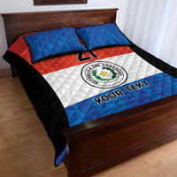 Paraguay Football Custom Quilt Bed Set Come On Albirroja with Flag Style