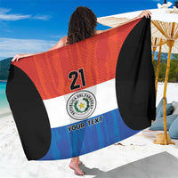 Paraguay Football Custom Sarong Come On Albirroja with Flag Style