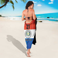 Paraguay Football Custom Sarong Come On Albirroja with Flag Style