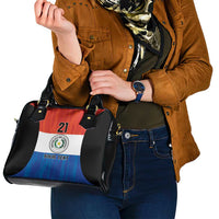 Paraguay Football Custom Shoulder Handbag Come On Albirroja with Flag Style