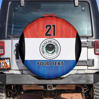 Paraguay Football Custom Spare Tire Cover Come On Albirroja with Flag Style