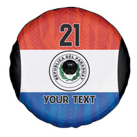 Paraguay Football Custom Spare Tire Cover Come On Albirroja with Flag Style