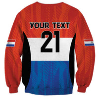 Paraguay Football Custom Sweatshirt Come On Albirroja with Flag Style