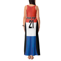 Paraguay Football Custom Tank Maxi Dress Come On Albirroja with Flag Style