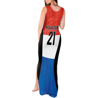 Paraguay Football Custom Tank Maxi Dress Come On Albirroja with Flag Style