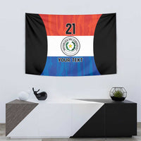 Paraguay Football Custom Tapestry Come On Albirroja with Flag Style
