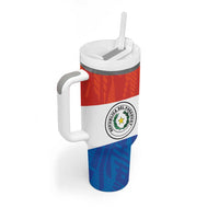 Paraguay Football Custom Tumbler With Handle Come On Albirroja with Flag Style
