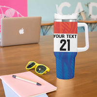 Paraguay Football Custom Tumbler With Handle Come On Albirroja with Flag Style