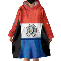 Paraguay Football Custom Wearable Blanket Hoodie Come On Albirroja with Flag Style