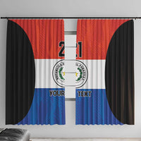 Paraguay Football Custom Window Curtain Come On Albirroja with Flag Style