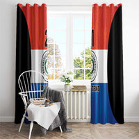 Paraguay Football Custom Window Curtain Come On Albirroja with Flag Style