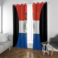 Paraguay Football Custom Window Curtain Come On Albirroja with Flag Style