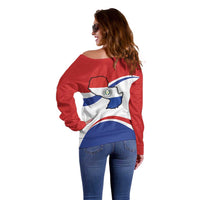 Paraguay Paz y justicia Off Shoulder Sweater Coat of arms of Paraguay