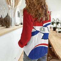 Paraguay Paz y justicia Women Casual Shirt Coat of arms of Paraguay