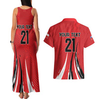 Chile Football Custom Couples Matching Tank Maxi Dress and Hawaiian Shirt Chi Chi Chi Le Le Le Viva Chile