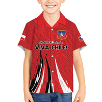 Chile Football Custom Family Matching Off The Shoulder Long Sleeve Dress and Hawaiian Shirt Chi Chi Chi Le Le Le Viva Chile