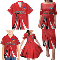 Chile Football Custom Family Matching Puletasi and Hawaiian Shirt Chi Chi Chi Le Le Le Viva Chile