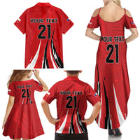 Chile Football Custom Family Matching Summer Maxi Dress and Hawaiian Shirt Chi Chi Chi Le Le Le Viva Chile