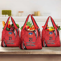 Chile Football Custom Grocery Bag Chi Chi Chi Le Le Le Viva Chile