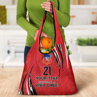 Chile Football Custom Grocery Bag Chi Chi Chi Le Le Le Viva Chile
