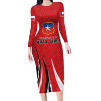 Chile Football Custom Long Sleeve Bodycon Dress Chi Chi Chi Le Le Le Viva Chile
