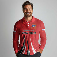 Chile Football Custom Long Sleeve Polo Shirt Chi Chi Chi Le Le Le Viva Chile