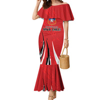 Chile Football Custom Mermaid Dress Chi Chi Chi Le Le Le Viva Chile