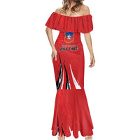 Chile Football Custom Mermaid Dress Chi Chi Chi Le Le Le Viva Chile