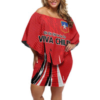 Chile Football Custom Off Shoulder Short Dress Chi Chi Chi Le Le Le Viva Chile