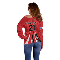 Chile Football Custom Off Shoulder Sweater Chi Chi Chi Le Le Le Viva Chile