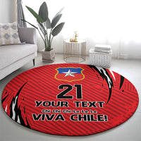 Chile Football Custom Round Carpet Chi Chi Chi Le Le Le Viva Chile