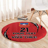 Chile Football Custom Round Carpet Chi Chi Chi Le Le Le Viva Chile