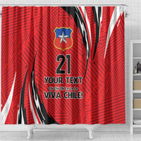 Chile Football Custom Shower Curtain Chi Chi Chi Le Le Le Viva Chile